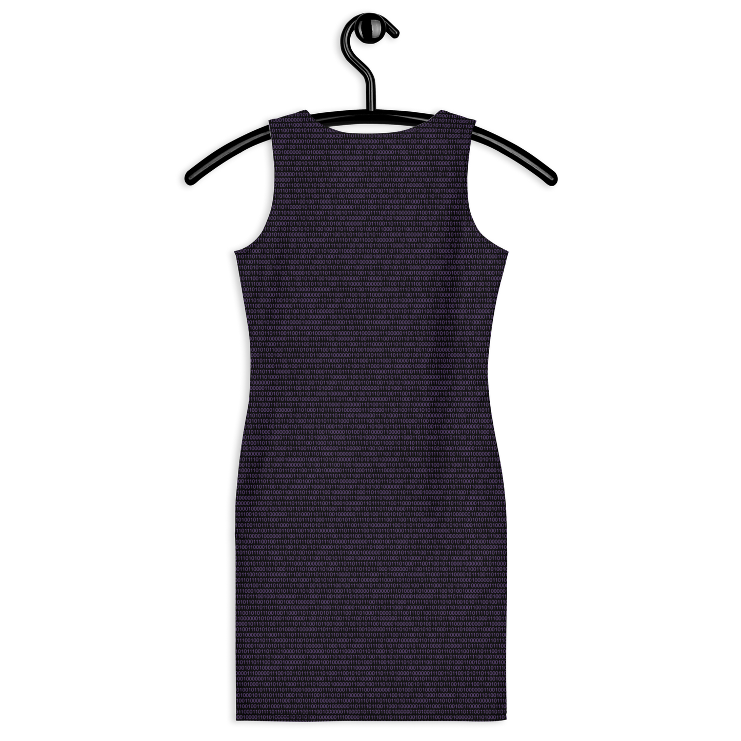 Back view of a black nostr bodycon dress.