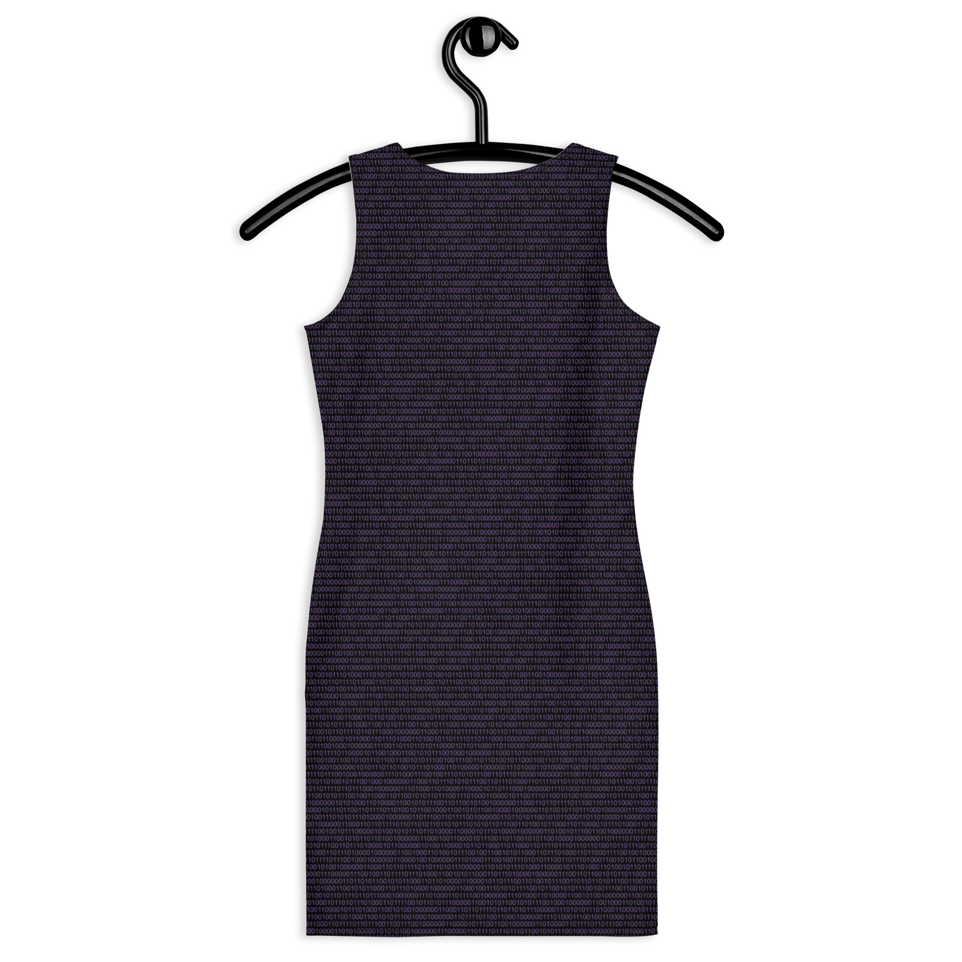 Back view of a black nostr bodycon dress.