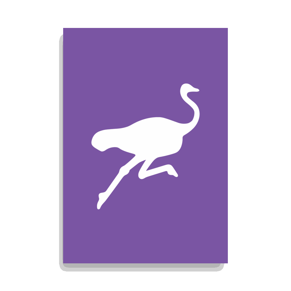 Nostr Poster featuring a stylized ostrich mascot on matte thick paper for room and office decor