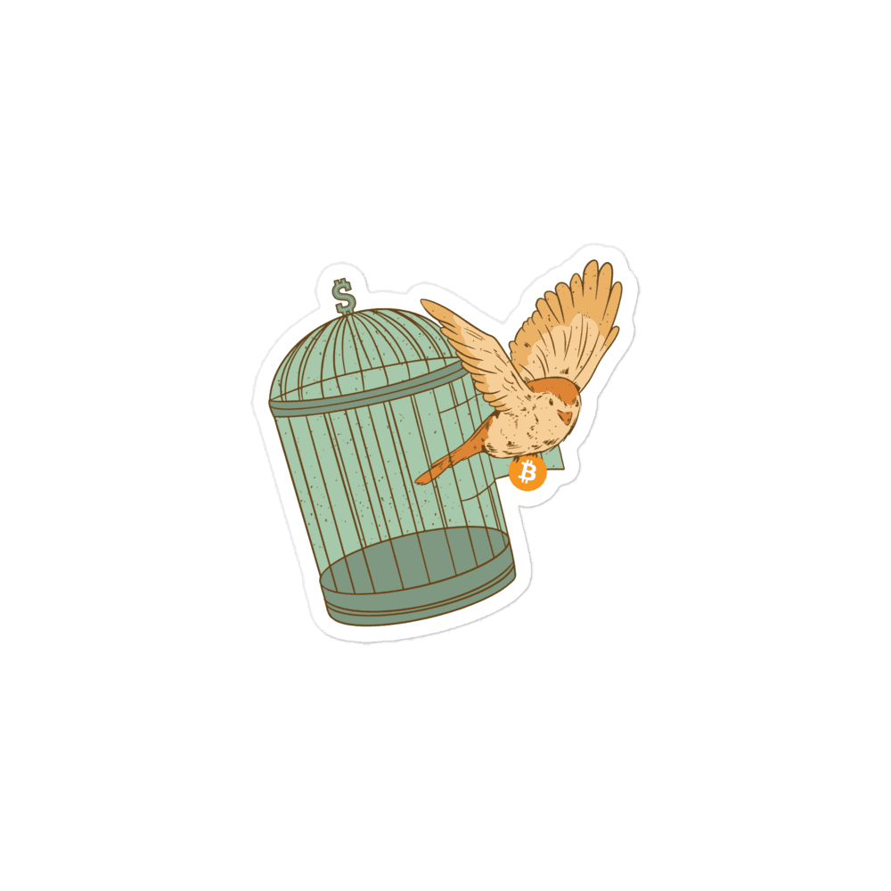 Escape from Fiat Madness | Bitcoin Sticker