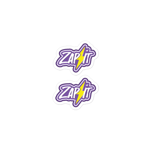 Front view of 2 nostr stickers.