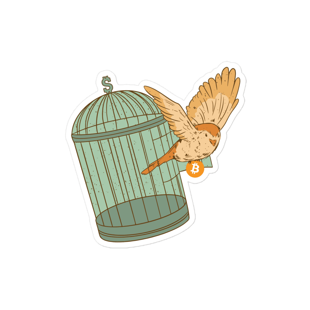 Escape from Fiat Madness | Bitcoin Sticker