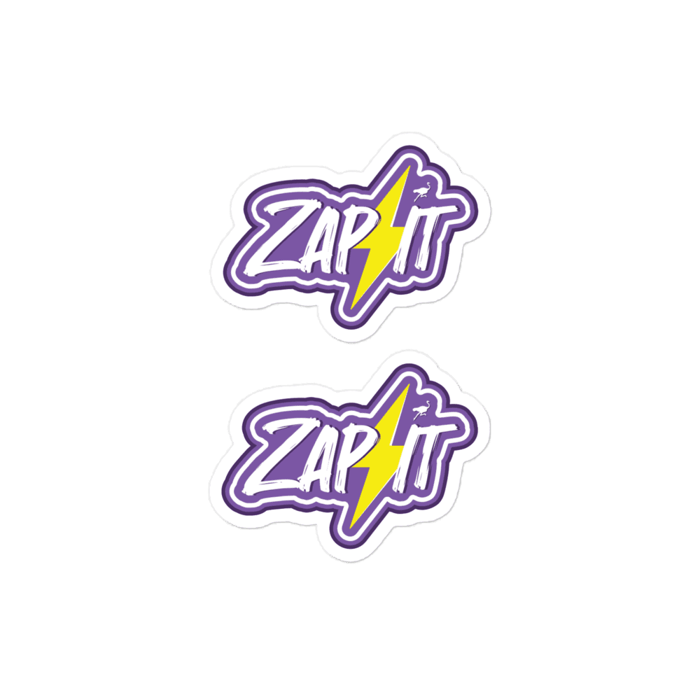 Front view of 2 nostr stickers.