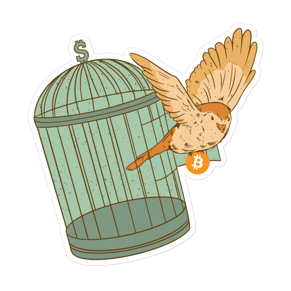 Escape from Fiat Madness | Bitcoin Sticker