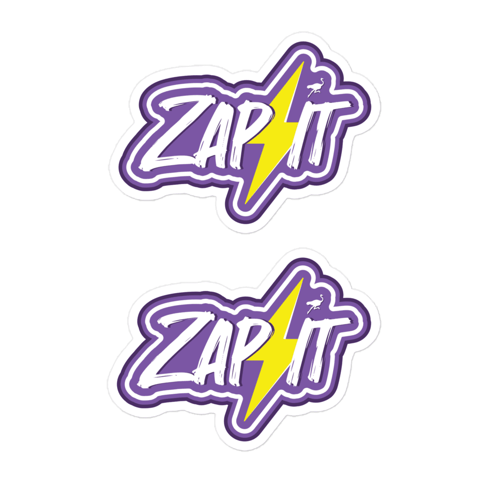 Front view of 2 nostr stickers.