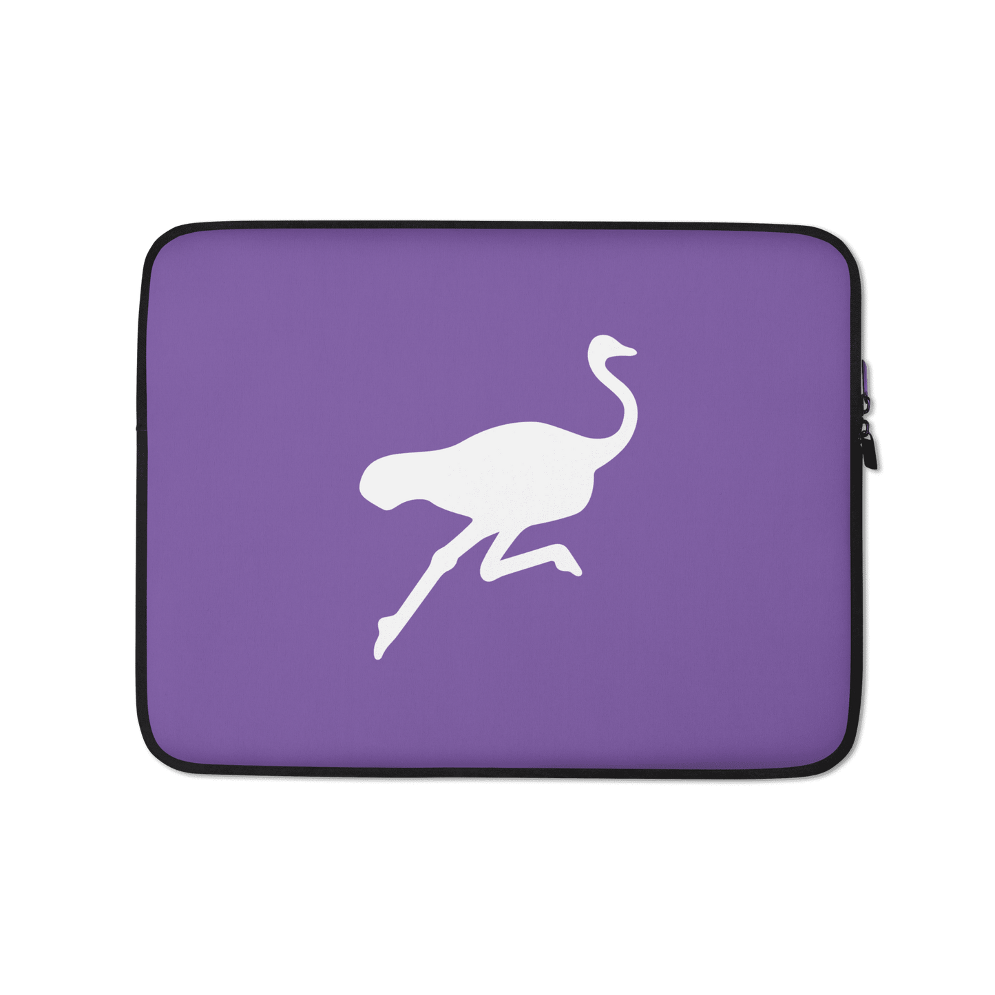 Front view of a purple 13 inch nostr laptop sleeve.