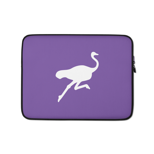 Front view of a purple 13 inch nostr laptop sleeve.