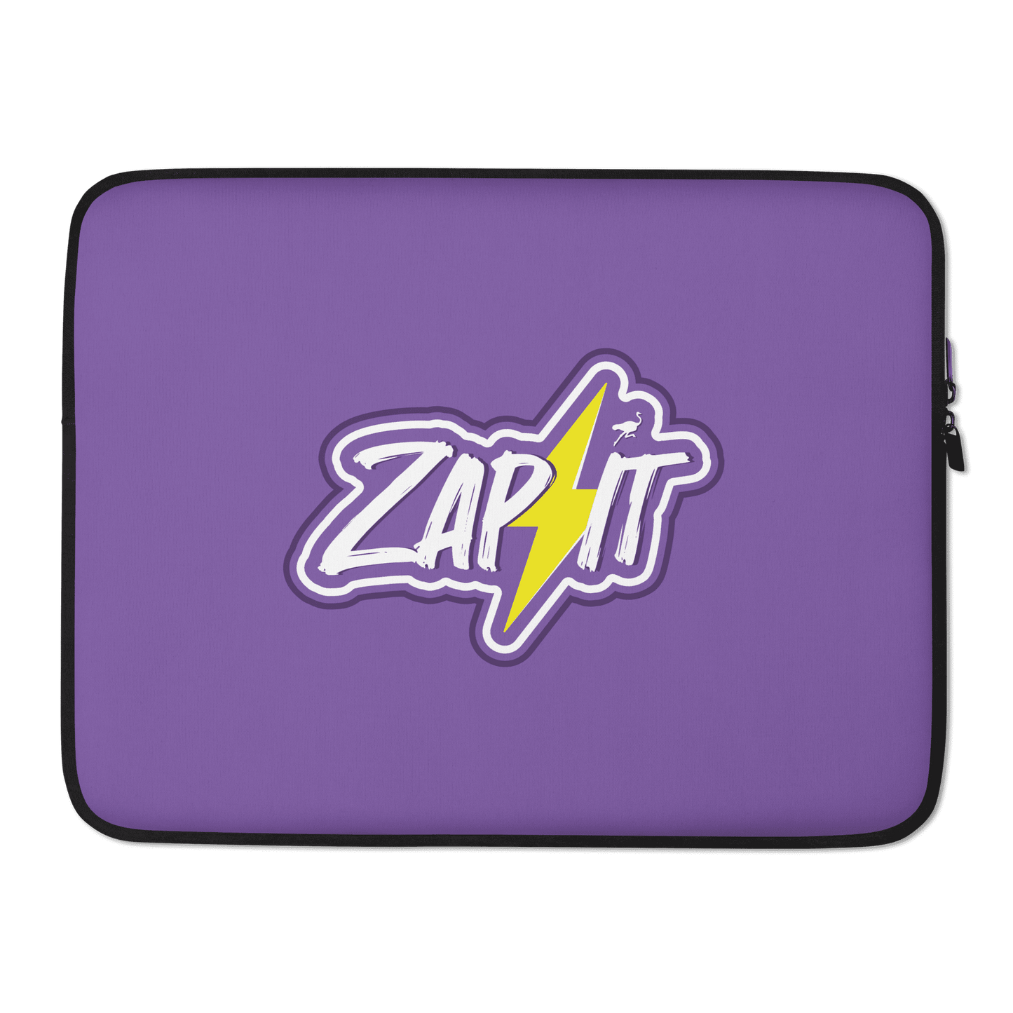 Front view of a purple 15 inch nostr laptop sleeve.