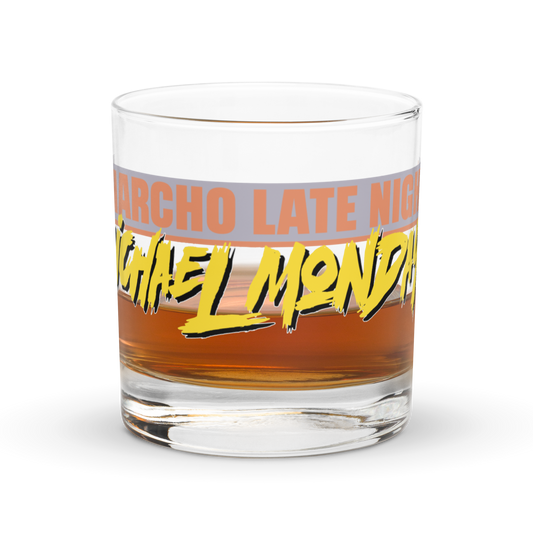 Front view of an aln whisky glass
