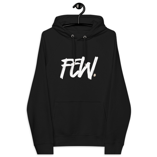 Front view of a black bitcoin hoodie.