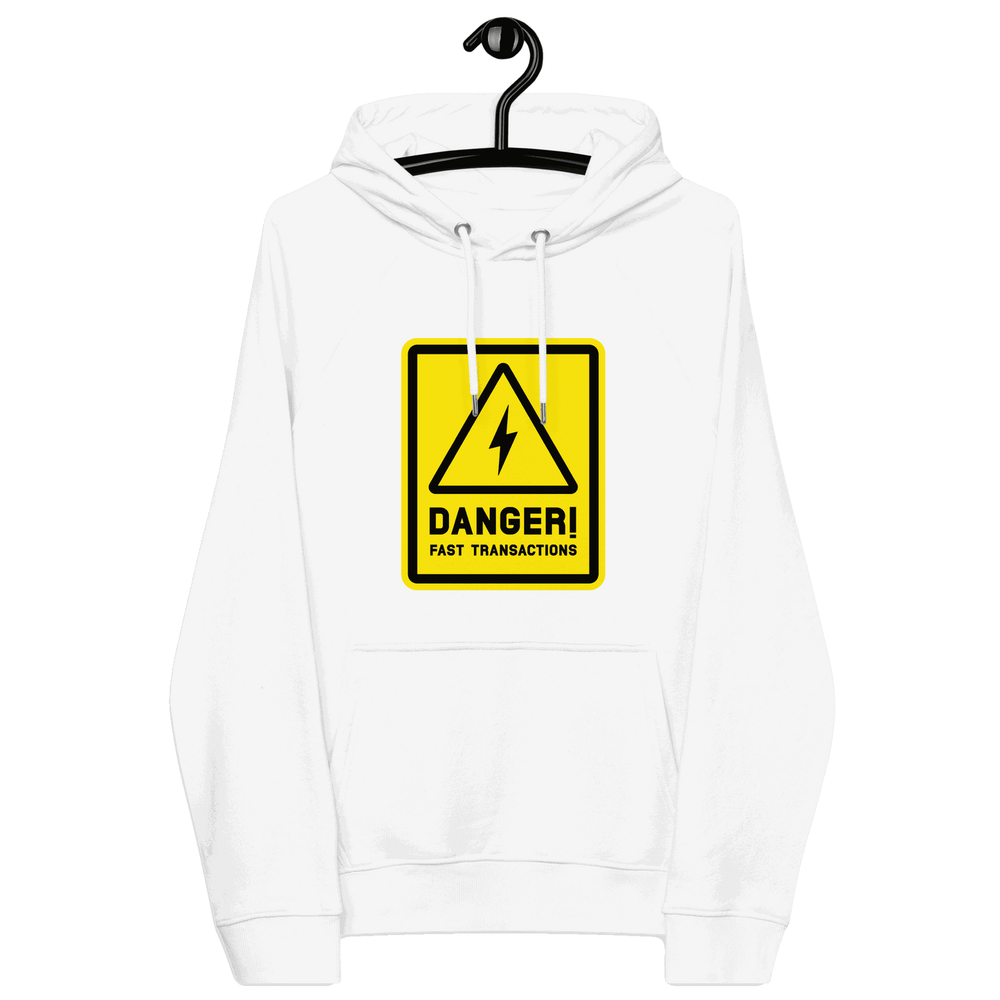 Eco-friendly certified Lightning Hoodie with bitcoin design for fast transactions