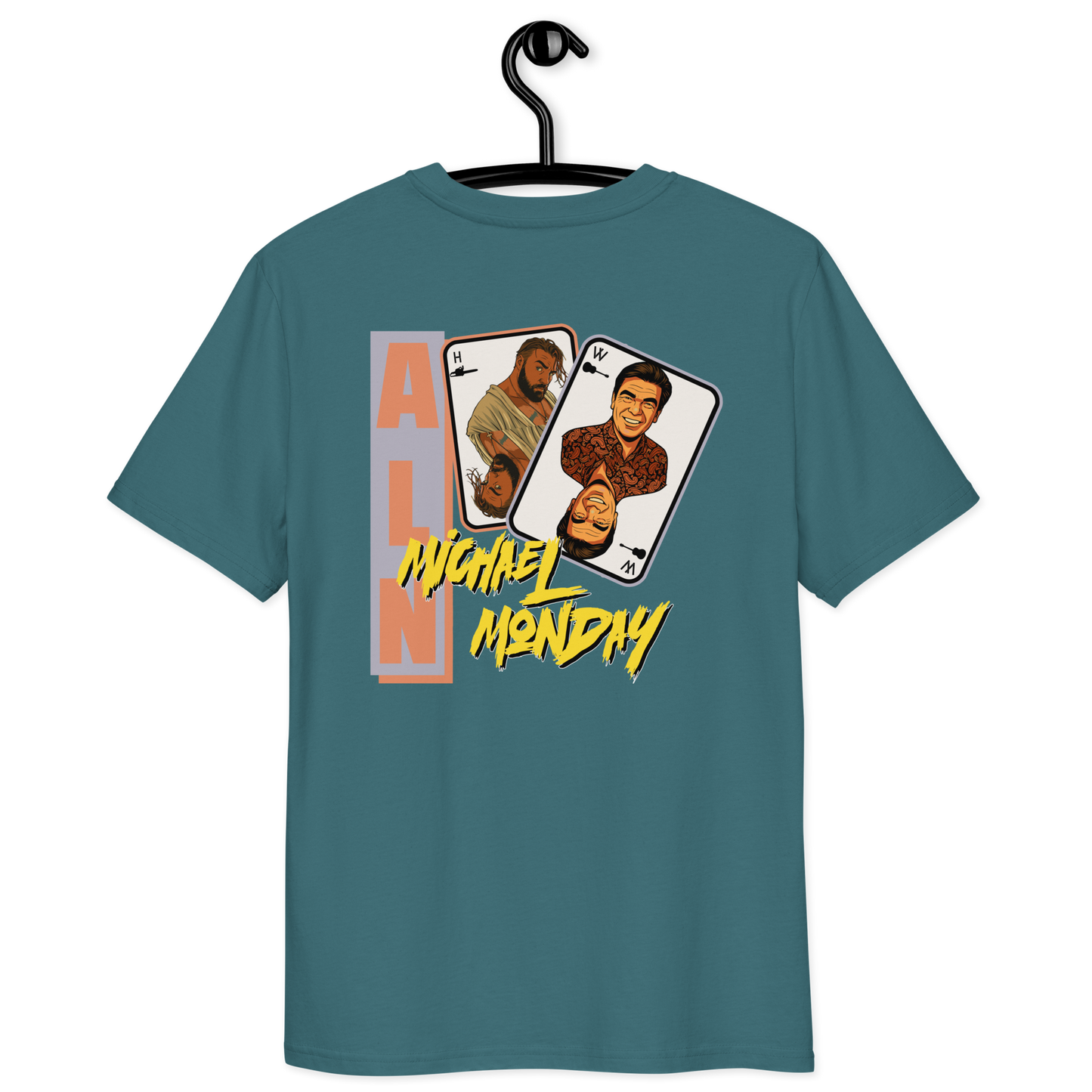 Back view of a stargazer colored aln t-shirt.