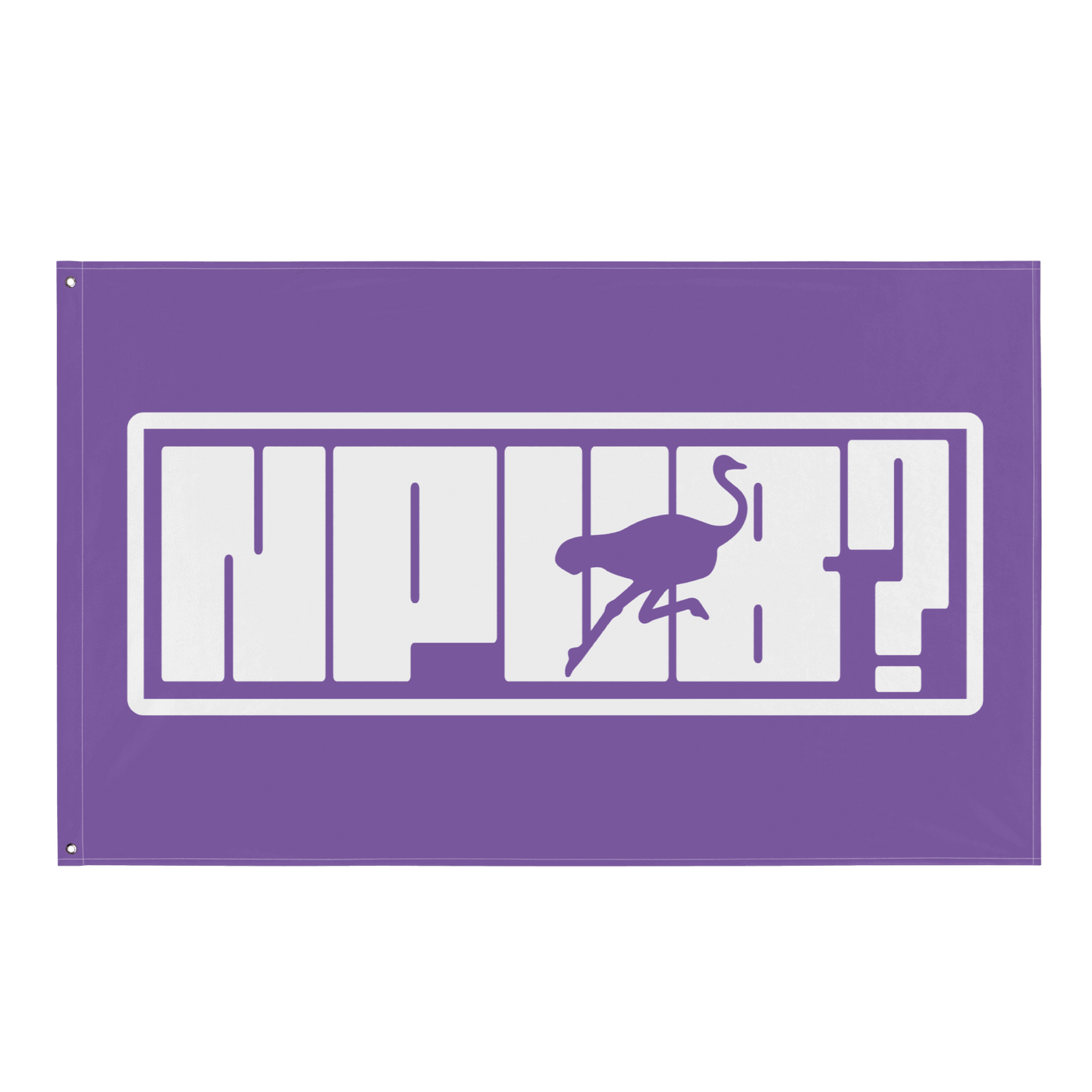 Nostr nPub flag made of 100% polyester with iron grommets and OEKO-TEX certification
