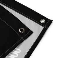 Genesis Block bitcoin flag, close-up of the eyelets.