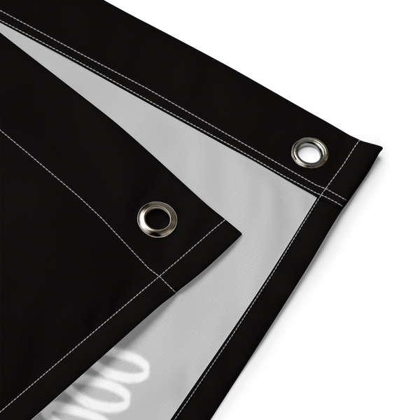 Genesis Block bitcoin flag, close-up of the eyelets.