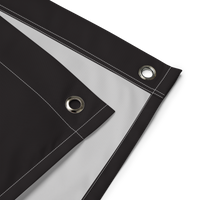 21 Million bitcoin flag, close-up of the eyelets.