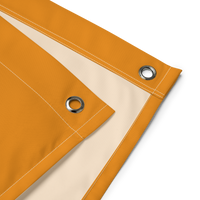 21 Rebel bitcoin flag, close-up of the eyelets.