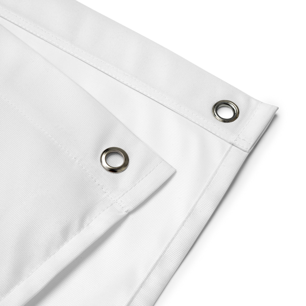 Bitcoin B bitcoin flag, close-up of the eyelets.
