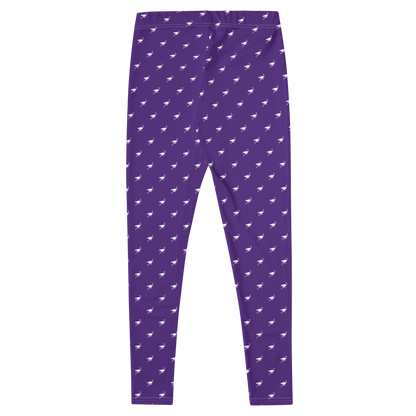 Back view of purple nostr leggings.