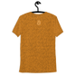 Back view of an orange bitcoin athletic shirt for men.