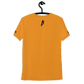 Back view of an orange bitcoin athletic shirt for men.