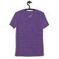 Back view of a purple nostr athletic shirt for men.