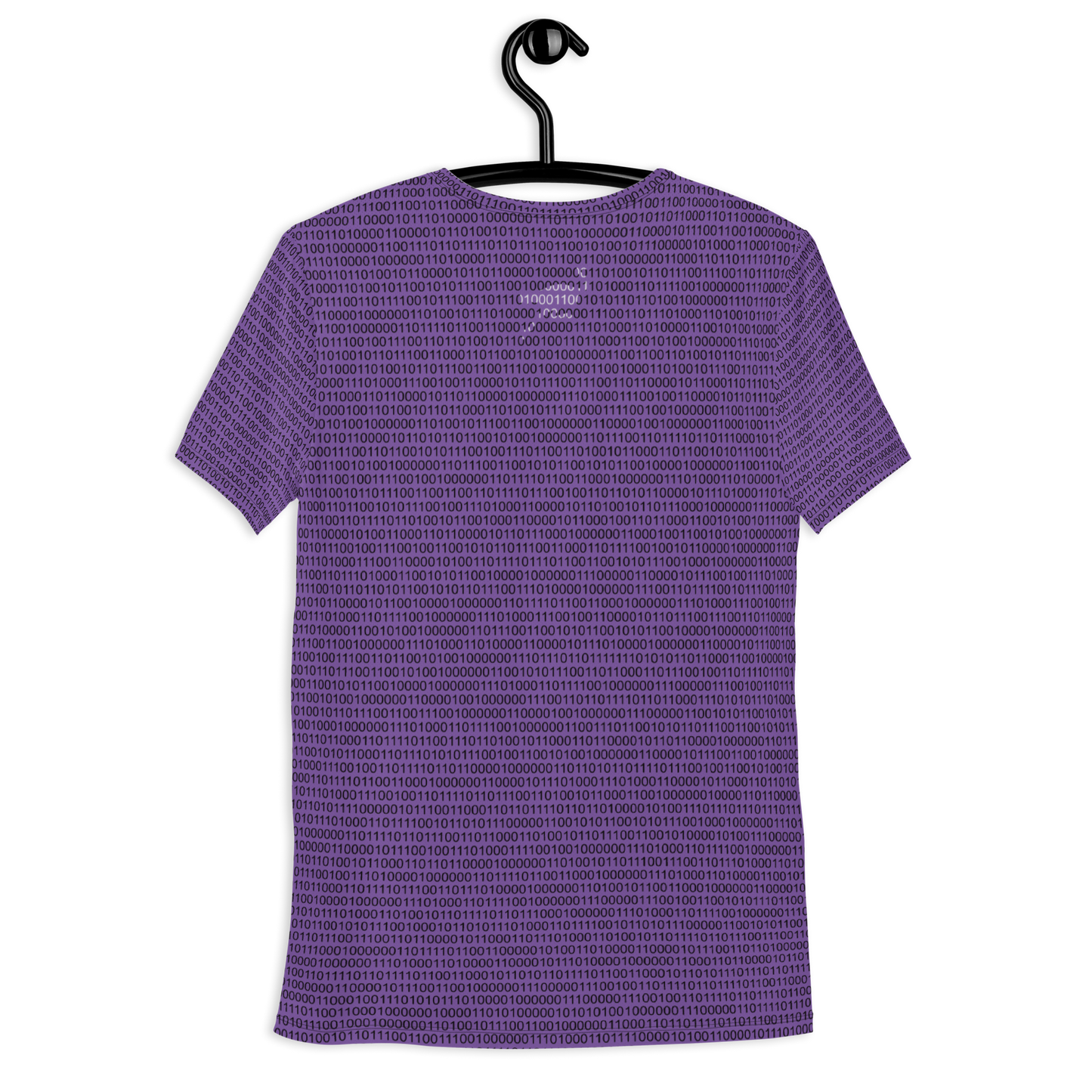 Back view of a purple nostr athletic shirt for men.