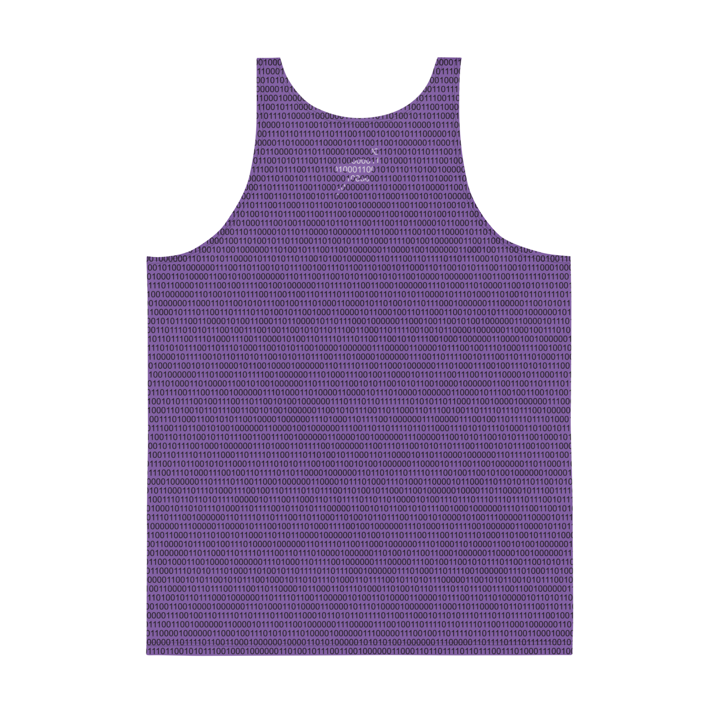 Back view of a purple nostr tank top.