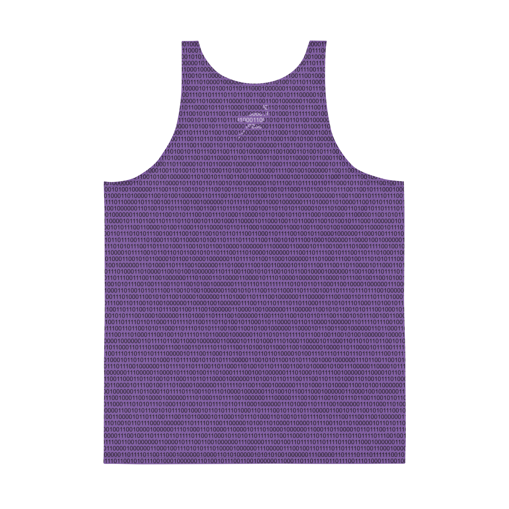 Back view of a purple nostr tank top.