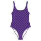 Front view of a purple nostr swimsuit.