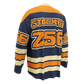 Back view of a bitcoin hockey jersey.