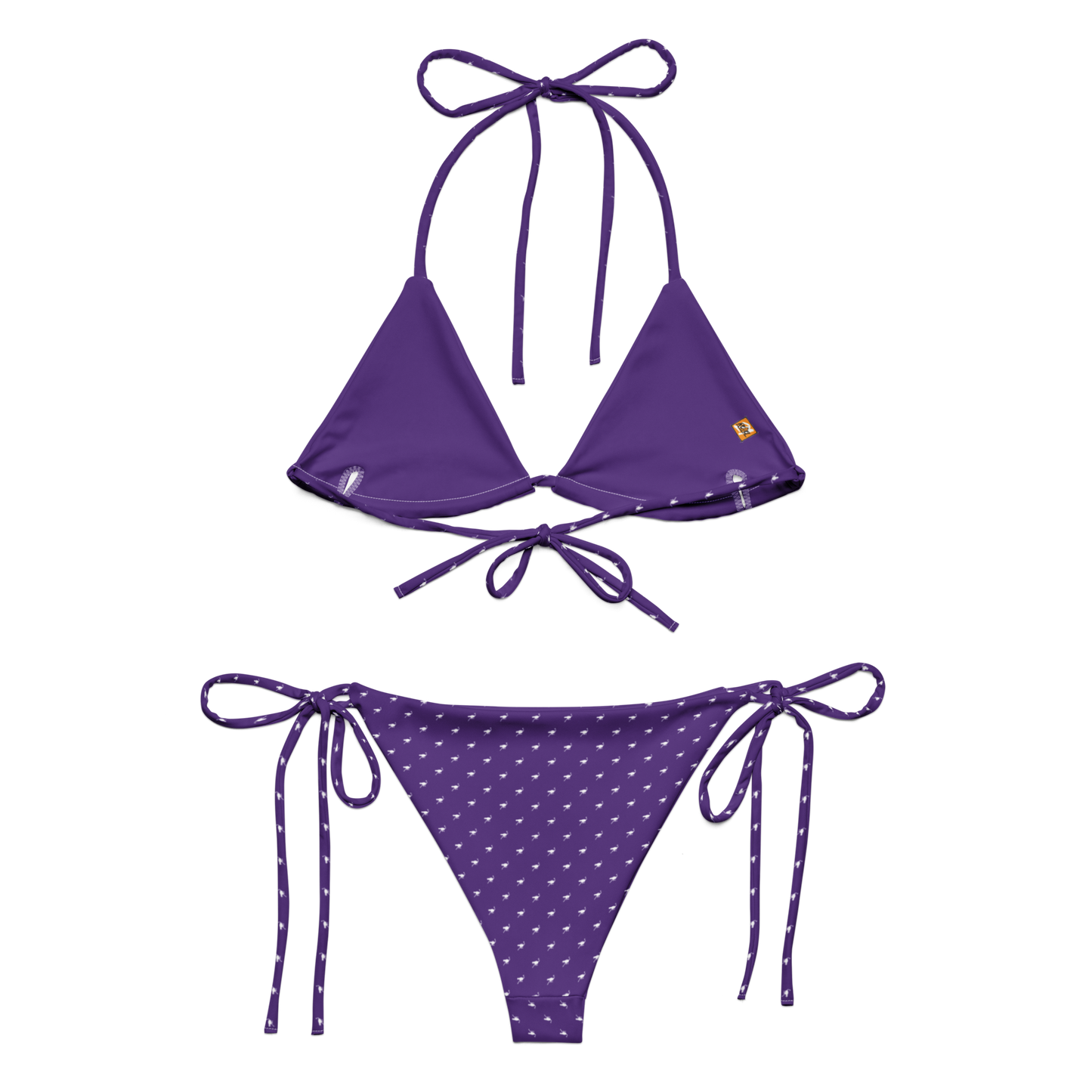 Back view of a purple nostr bikini.