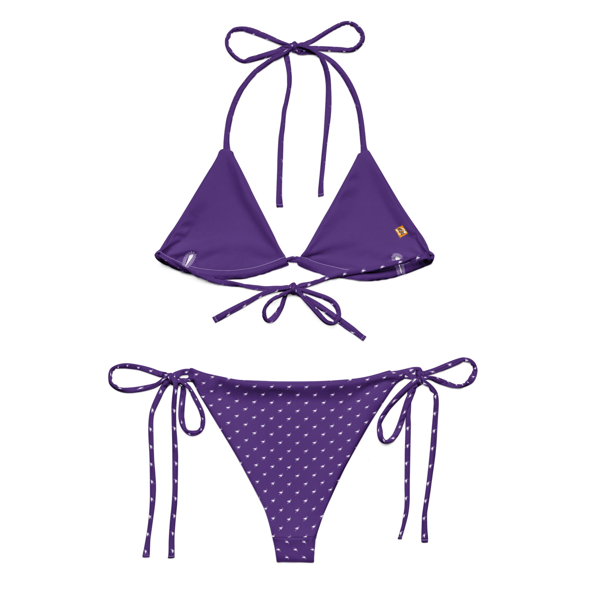 Back view of a purple nostr bikini.