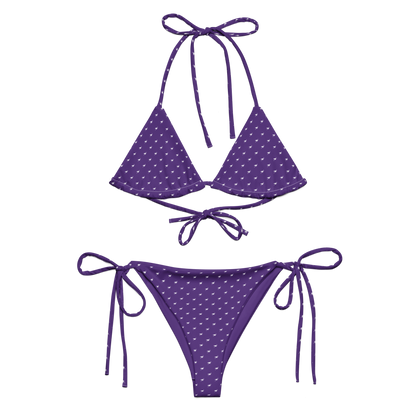 Front view of a purple nostr bikini.