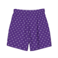 Back view of purple nostr swim trunks.