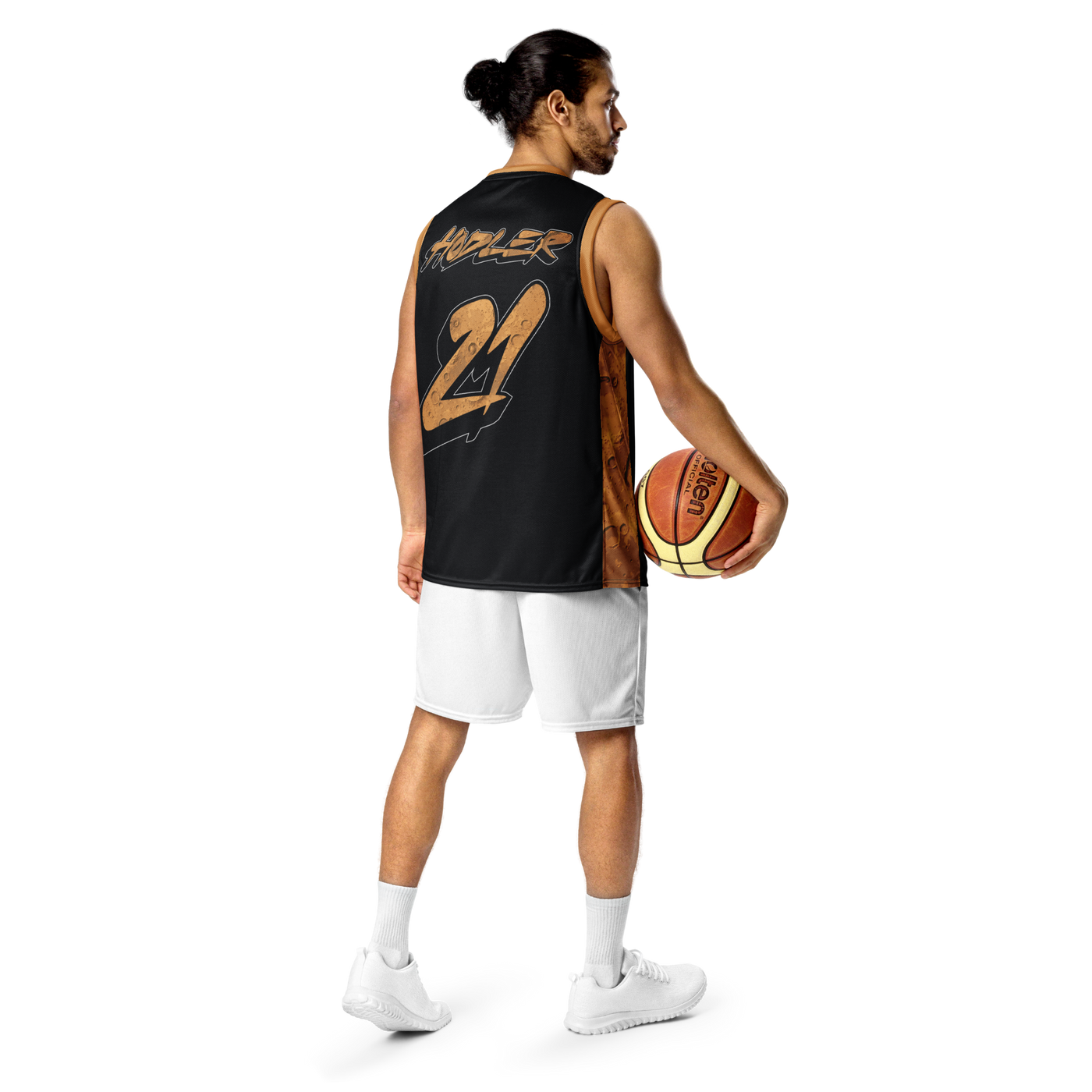 Mooners bitcoin basketball jersey, back view.