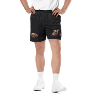Bitcoin basketball shorts with Mooners team logo and eco-friendly certifications