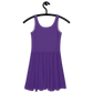 Back view of a purple nostr skater dress.