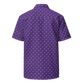 Back view of a purple nostr button shirt.