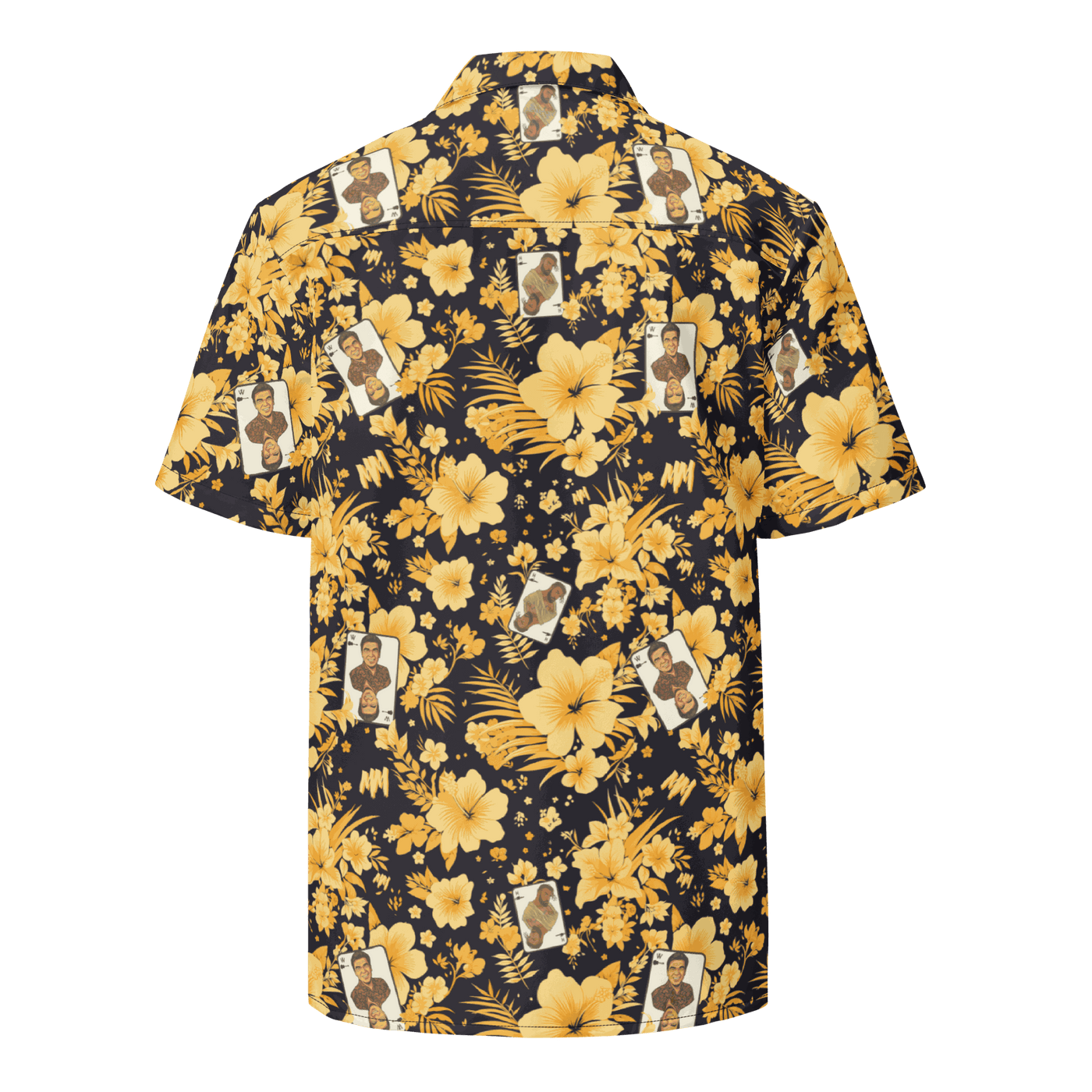 Michael Monday Anarcho Late Night Button Shirt with certification logos and Libertarian meme design