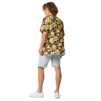 Michael Monday anarcho late night button shirt, back view.
