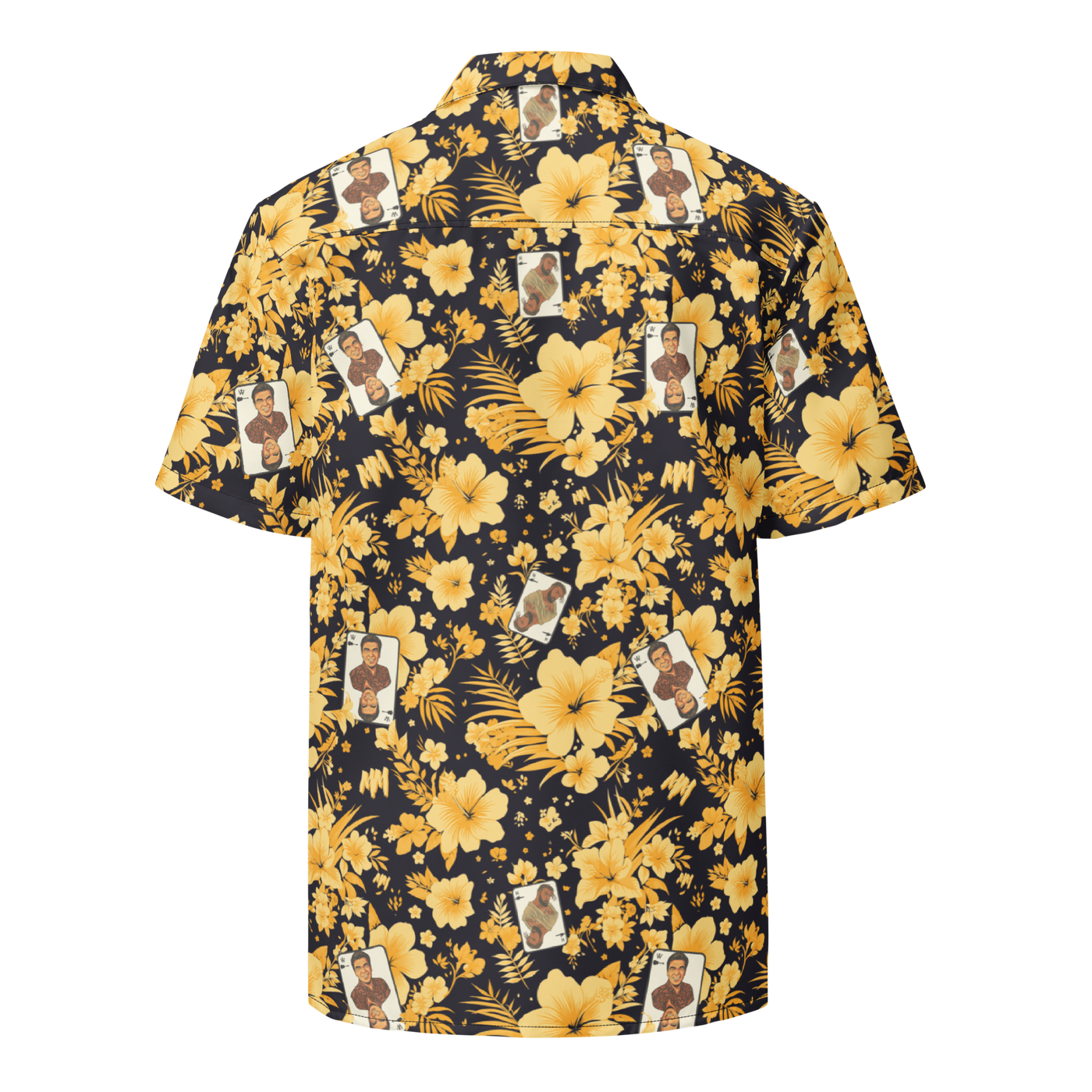 Michael Monday anarcho late night button shirt, back view.