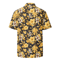 Michael Monday anarcho late night button shirt, back view.
