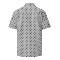 21 Million bitcoin button shirt, back view.