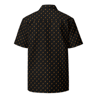 Rebel B bitcoin button shirt, back view.
