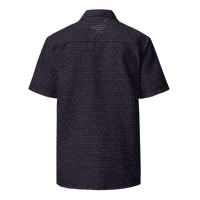Nostr Binary nostr button shirt, back view.