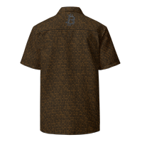 Bitcoin Binary bitcoin button shirt, back view.