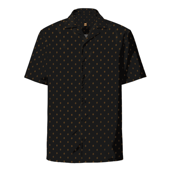 Sats Symbol and Bitcoin logo on sustainable button shirt certification badges
