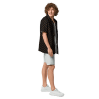 Unisex bitcoin button shirt with rebel design and certification logos