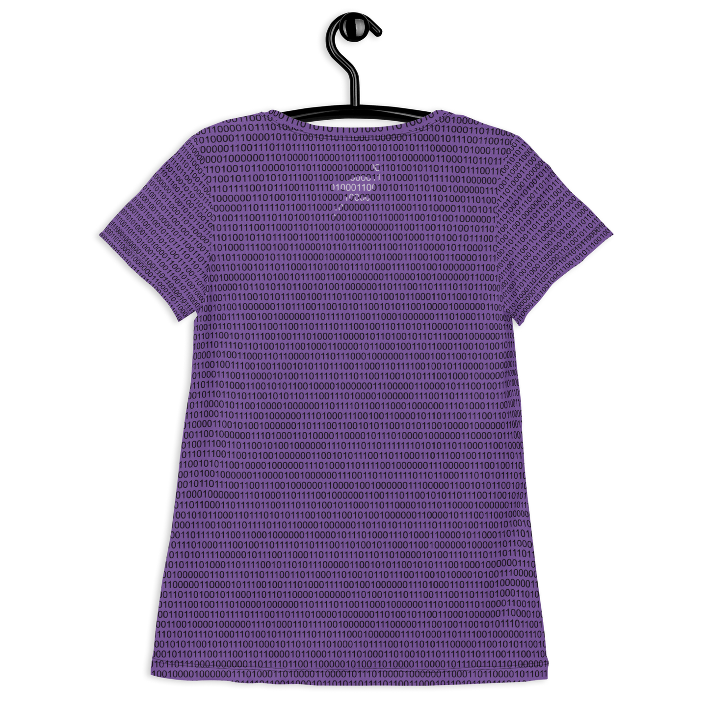 Back view of a purple nostr athletic shirt for women.